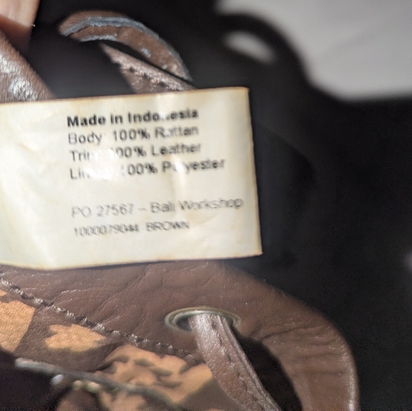 The Sak Brown Weave and Leather Backpack. - Picture 8 of 10